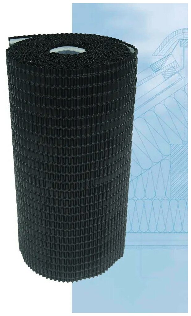 фото Лента примыкания 3Д Б (0,3х5м) для крыши (RAL 9005) черный