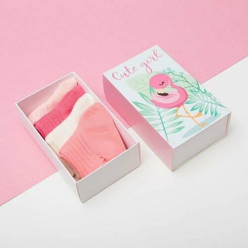 Подарочный набор носков Cute 4 пары, 12-14 см / 6769579
