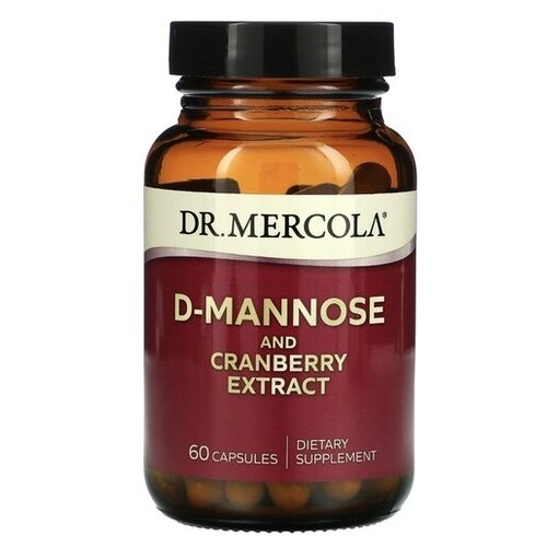 Dr. Mercola Д-манноза и клюква D- mannose и cranberry extract 60 капсул