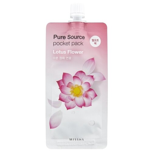 Missha Pure Source Pocket Pack Lotus Flower маска-плёнка с экстрактом лотоса, 10 мл