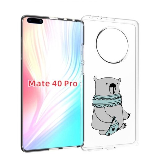 Чехол MyPads Модный медведь для Huawei Mate 40 Pro (NOH-NX9) задняя-панель-накладка-бампер