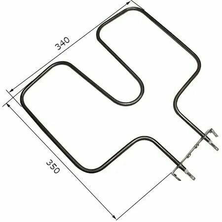 ТЭН для духовки 1200W, 230V, нижний (Электра, НовоВятка, RICA) 350х340 мм - фотография № 2