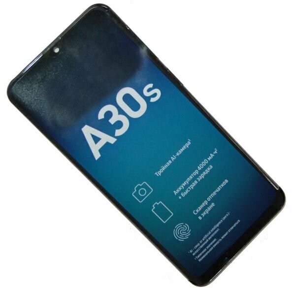 Дисплей для Samsung SM-A307F (Galaxy A30s) модуль в сборе с тачскрином <черный> (OEM)