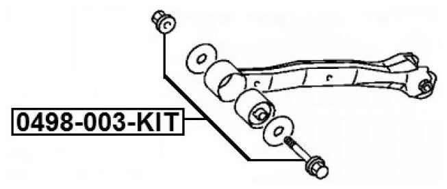 Болт крепления подвески ремкомплект FEBEST 0498-003-KIT для автомобилей Mitsubishi.