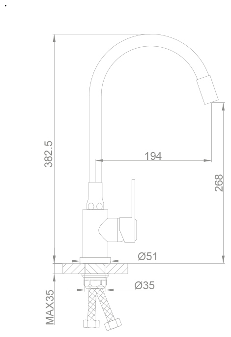 Смеситель для кухни Frud R42052-39 оружейная сталь - фотография № 2