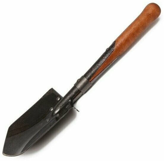 Лопата автомобильная, саперная, L 51 см, деревянный черенок, без ручки
