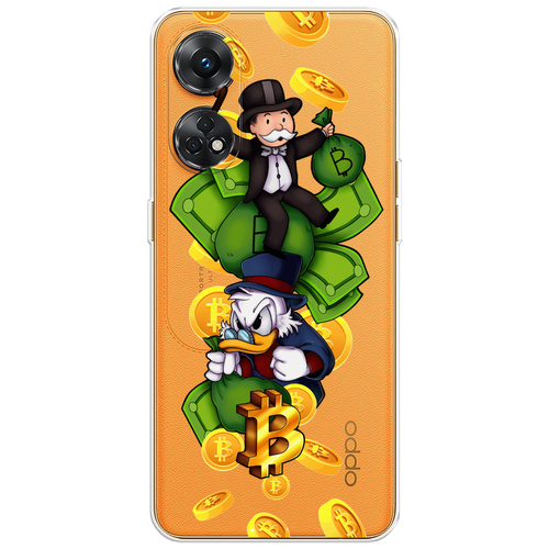 Силиконовый чехол на Oppo Reno 8T 4G / Оппо Рено 8Т 4G Scrooge McDuck and Monopoly, прозрачный силиконовый чехол на oppo reno 8t 4g оппо рено 8т 4g scrooge mcduck and monopoly прозрачный