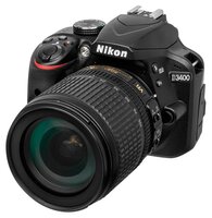 Зеркальный фотоаппарат Nikon D3400 Kit черный 18-55mm non VR AF-P