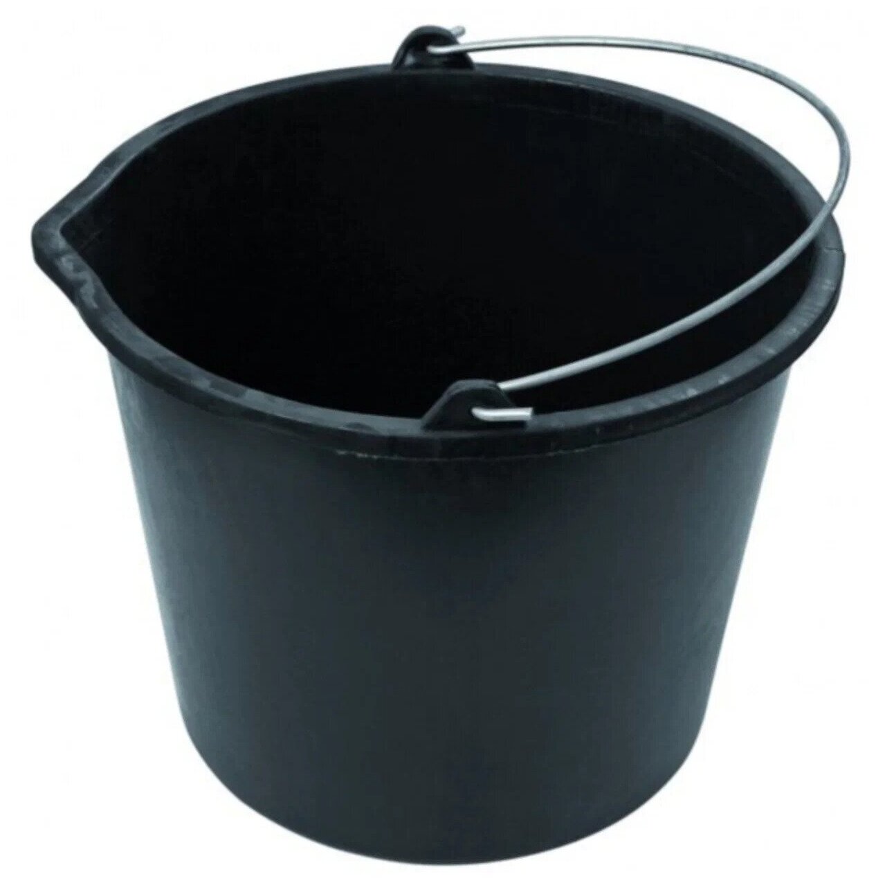 фото Ведро 12л строительное, пластиковое, черное