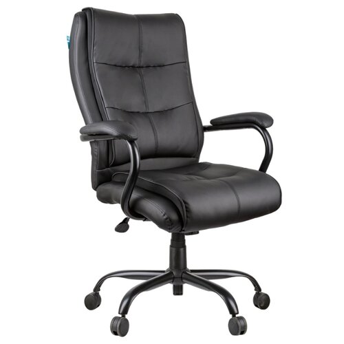 фото Кресло руководителя helmi "extra strong", повышенная прочность, экокожа черная, до 200 кг (274821)