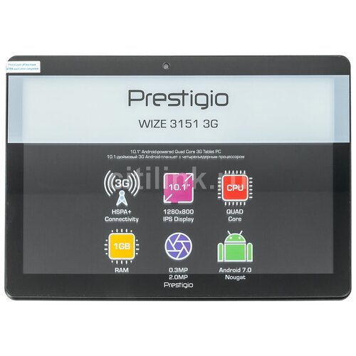 Планшет PRESTIGIO Wize 3151 3G, 1GB, 16GB, 3G, Android 7.0 черный [pmt3151_3g_d_cis]