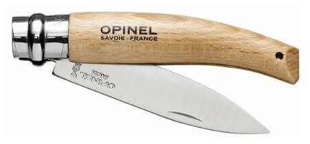 Нож складной Opinel серии Nature №08, садовый, клинок 8,5см, нержавеющая сталь, рукоять - бук, блист 001216 - фотография № 5