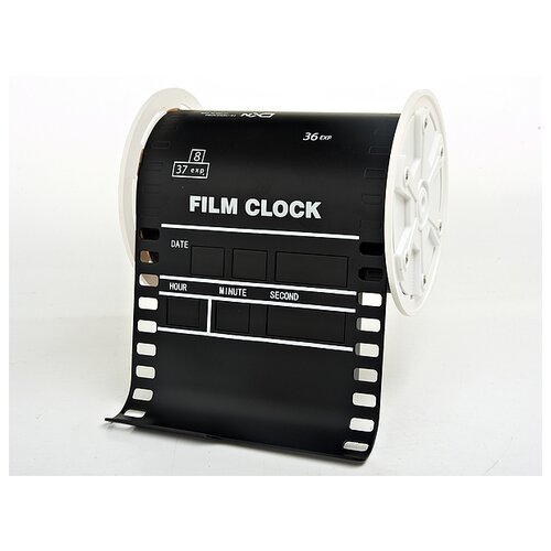 фото Часы настольные, электронные "кинематограф", 13х15,5 см, черные (с адаптером) ens