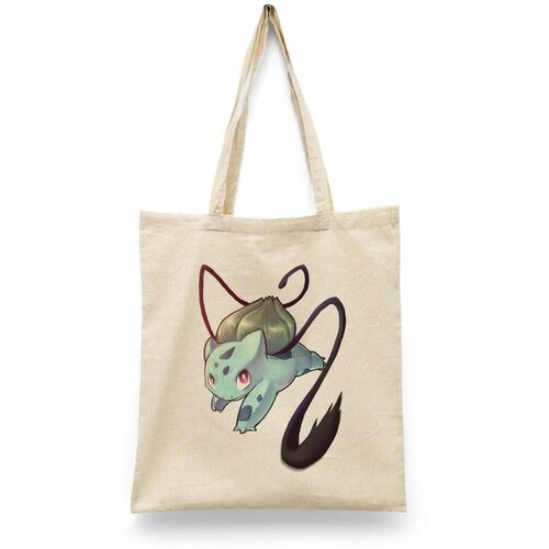 фото Сумка-шоппер унисекс каждому своё "покемоны/pokemon" черная