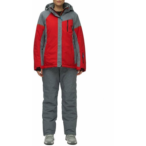 Комплект с брюками  для сноубординга, зимний, силуэт полуприлегающий, утепленный, водонепроницаемый, размер 54, красный