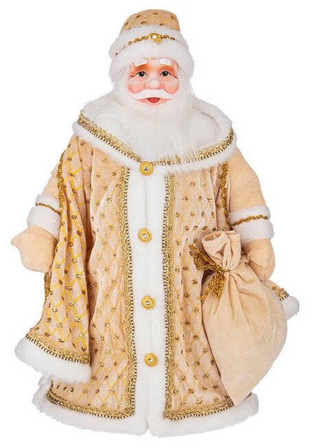 Фигура декоративная Дед Мороз Царский h50 см золотой Без бренда - фото №3