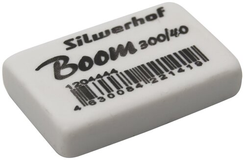 Ластик Silwerhof Boom 300/40 181148 35.5х23х8мм каучук термопластичный белый