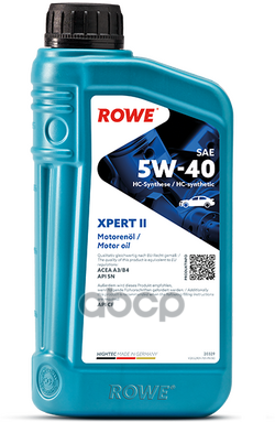 ROWE Масло Мот. Rowe Hightec Xpert Ii Sae 5W-40 1Л. Acea A3/B4 Api Sn/Cf