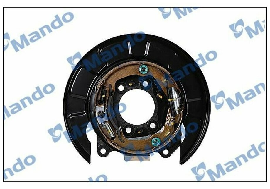 Щит тормоза HYUNDAI Getz (02-) задний левый (с колодками) MANDO