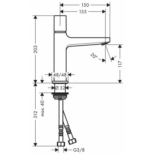 Смеситель для раковины (умывальника) hansgrohe Metropol 32571000 хром