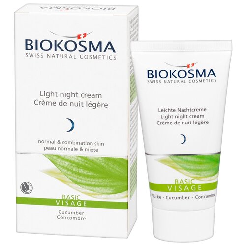 BIOKOSMA Basic Visage Базовый уход Лёгкий ночной крем для лица, 50 мл