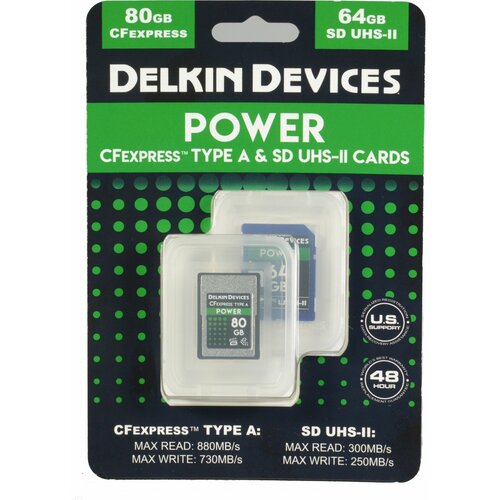 Комплект Delkin Devices Power CFexpress Type A 80GB+SD 64GB V90 Card Bundle