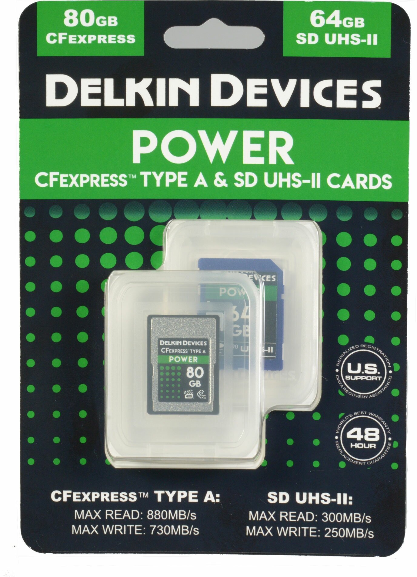 Комплект Delkin Devices Power CFexpress Type A 80GB+SD 64GB V90 Card Bundle