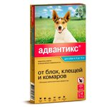 Адвантикс (Bayer) капли от блох и клещей инсектоакарицидные (4 пипетки) для собак и щенков 4-10 кг - изображение