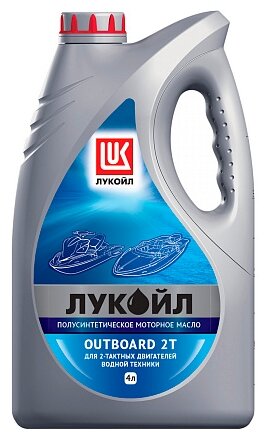 Полусинтетическое моторное масло ЛУКОЙЛ Outboard 2T, 4 л