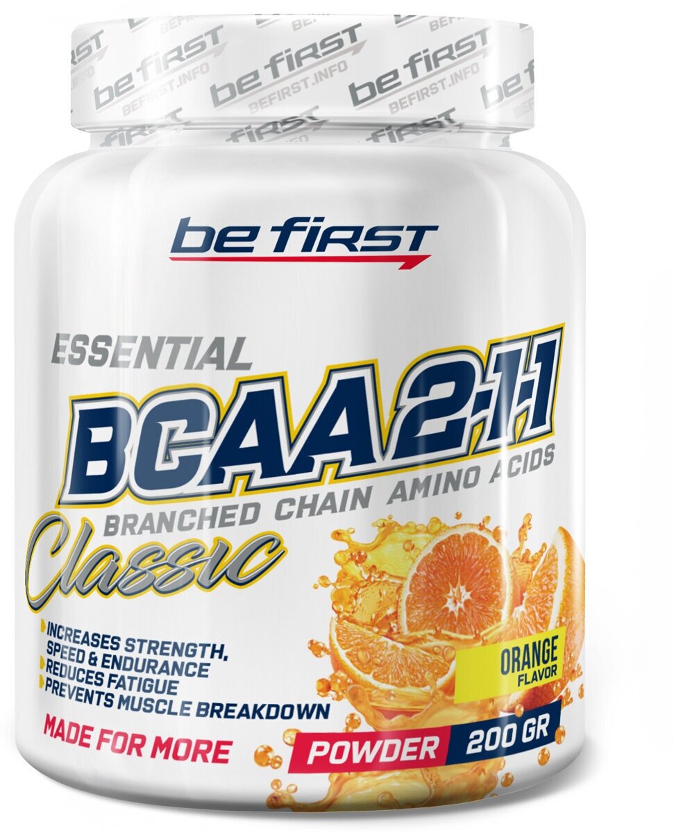 Be First Bcaa 2:1:1 classic powder (200 г) Апельсин