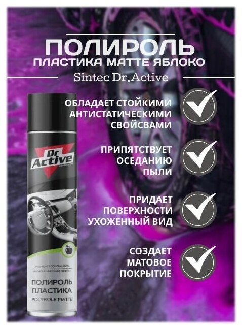 Полироль пластика Sintec Dr.Active Matte яблоко 1000 мл