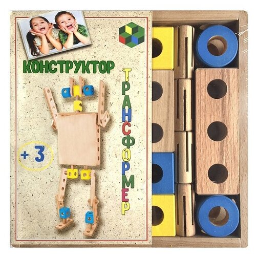 Престиж игрушка Конструктор трансформер 38 деталей, деревянный конструктор