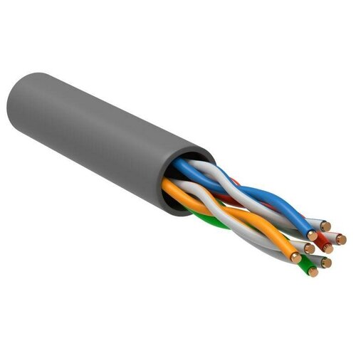 Кабель витая пара U/UTP кат.5E 4х2х24AWG solid CCA PVC сер. (м) GENERICA BC1-C5E04-111-100-G