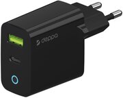 СЗУ USB-C + USB A, PD 3.0, QC 3.0, 33W, черный, Deppa, крафт, Deppa 11430-OZ