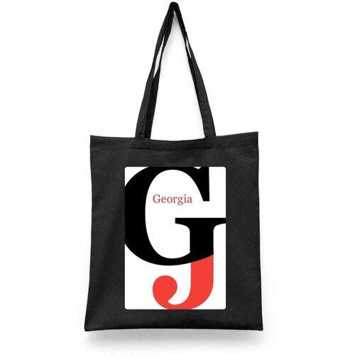 фото Сумка-шоппер унисекс каждому своё "типографика/шрифты/helvetica/futura" черная