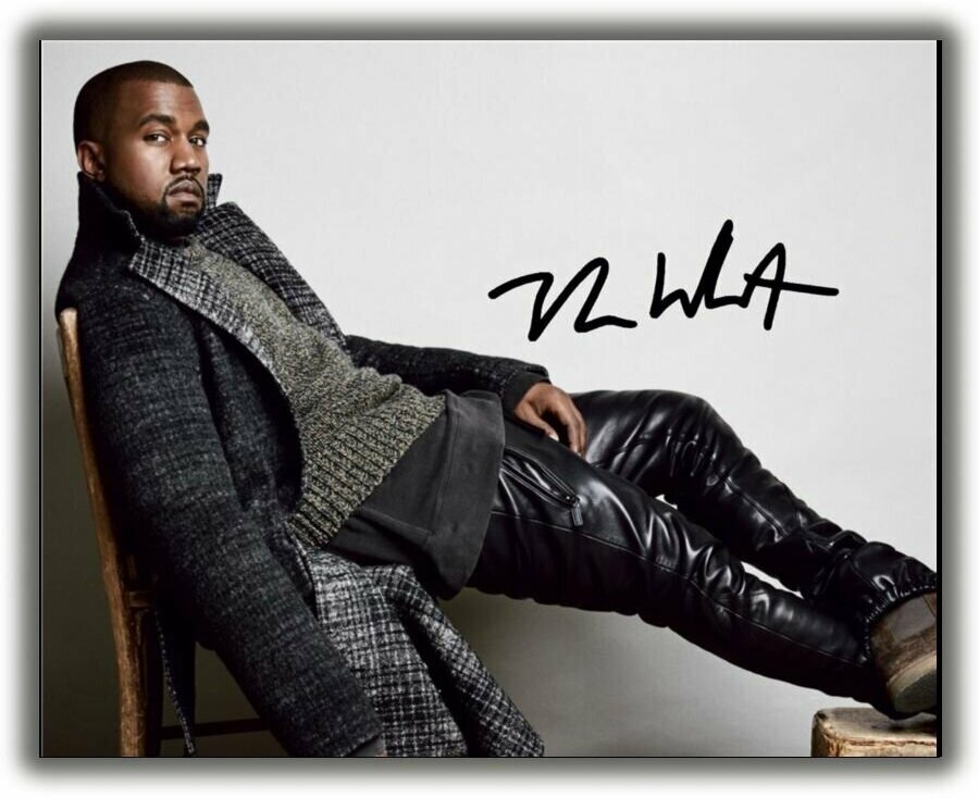 Автограф Канье Уэст - Kanye West Rap - Фото знаменитости, Подарок, Автограмма, Размер 20х25 см - фотография № 5