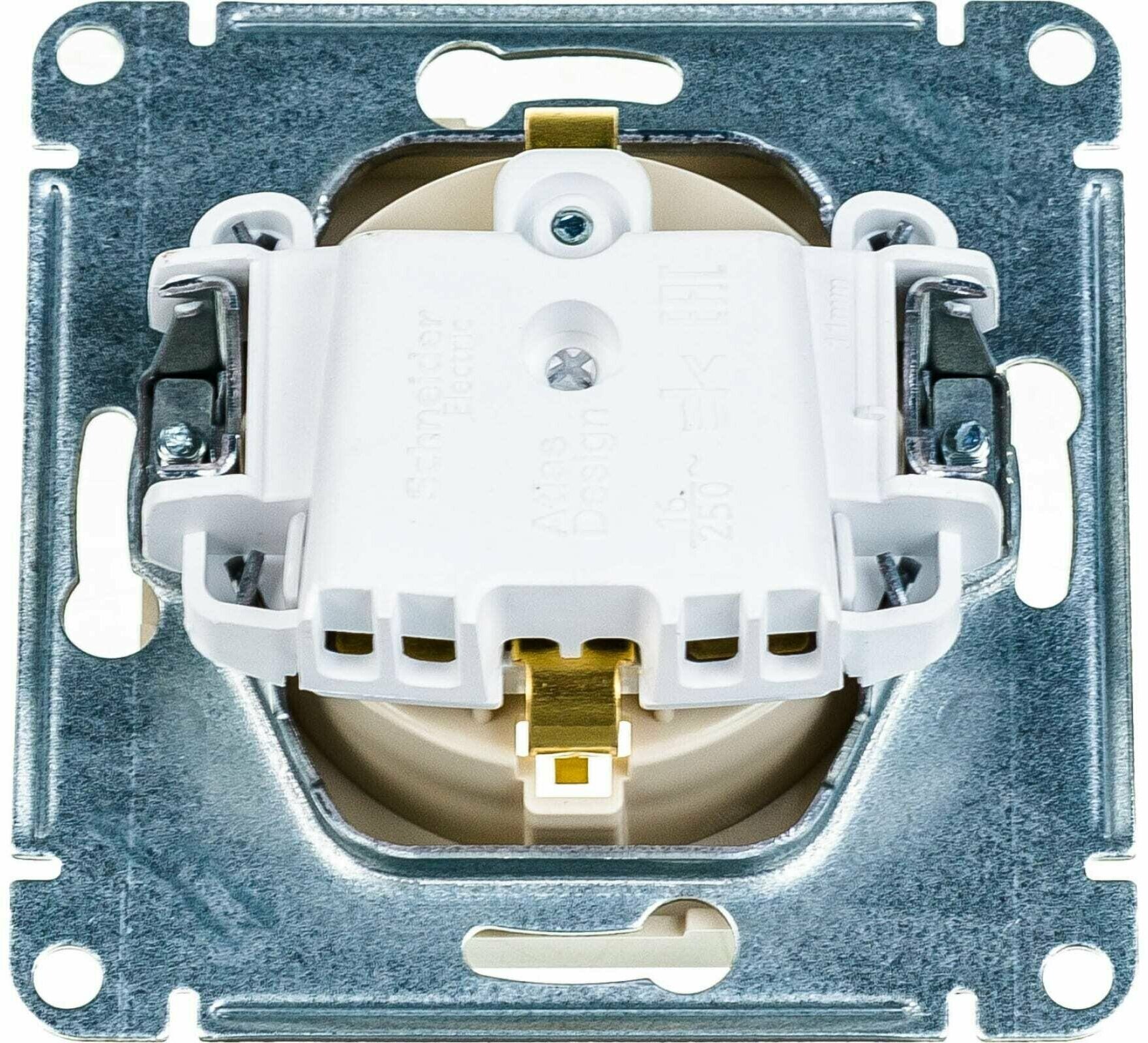 Механизм розетки Schneider Electric AtlasDesign с заземлением, 16А, Бежевый ATN000243 (комплект 5шт) - фотография № 6