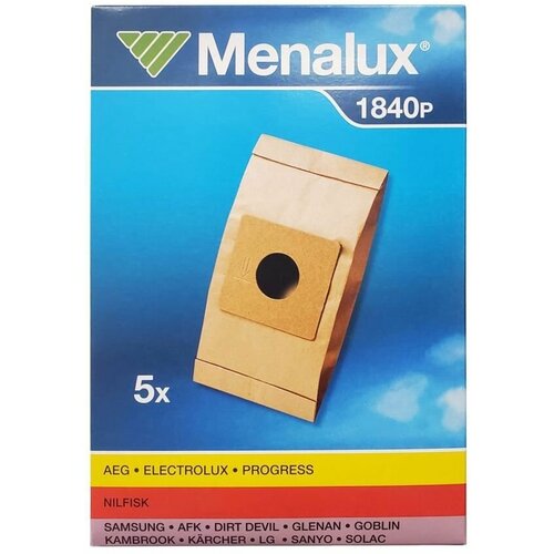 Мешки бумажные для пылесоса SAMSUNG Menalux 1840 P, VP-50, VP-95B. В комплекте: 5 шт мешков пылесборников