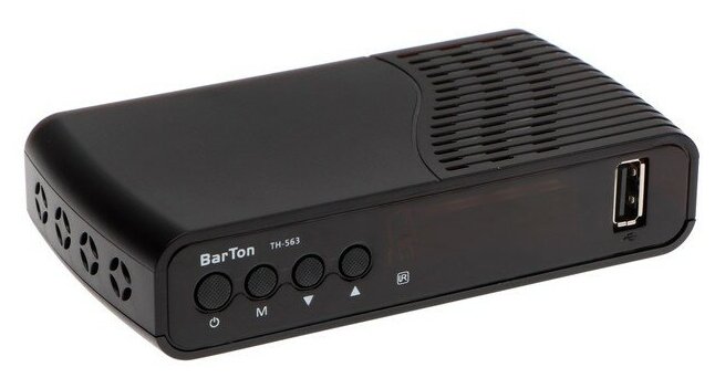 Приставка для цифрового ТВ BarTon TH-563 FullHD DVB-T2 HDMI USB чёрная 9505998