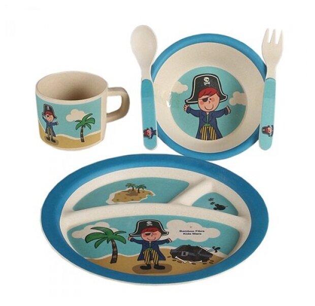 Eco Baby Комплект посуды Пираты-Мальчик