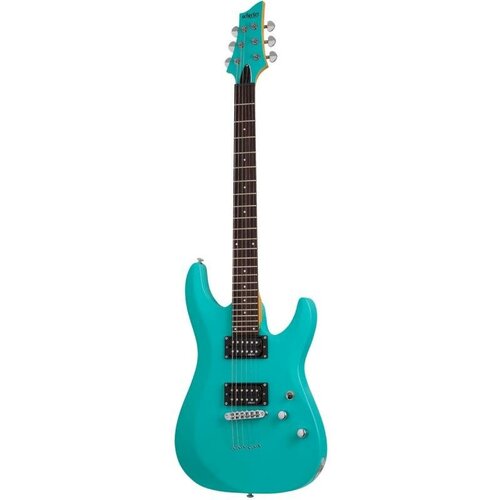 Schecter C-6 Deluxe SAQ Satin Aqua Гитара электрическая шестиструнная, крепление грифа: на болтах