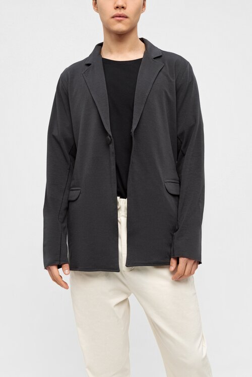 Пиджак thom/krom, силуэт прямой, размер 50, серый