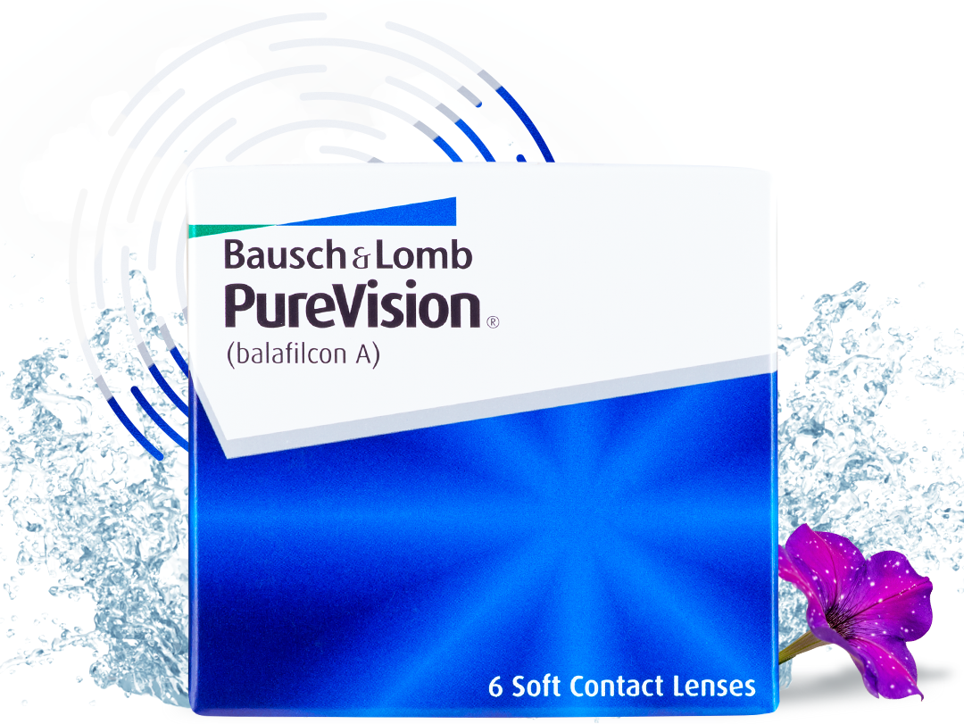 Контактные линзы Bausch & Lomb PureVision, 6 шт., R 8,6, D -6