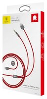 Кабель Baseus Lightning - USB/mini jack 3.5 mm (L34) 1.2 м серебристый/черный