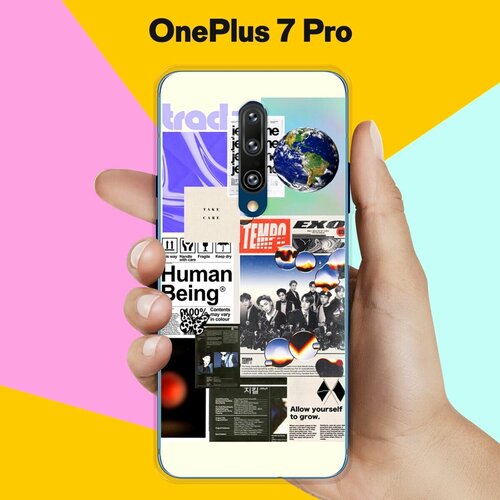 Силиконовый чехол на OnePlus 7 Pro Pack 3 / для ВанПлас 7 Про силиконовый чехол на oneplus 7 pro ванплас 7 про космос 17