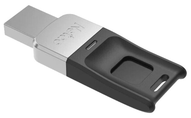 Флеш-накопитель Netac US1 USB3.0 AES 256-bit Fingerprint Encryption Drive 128GB ( с отпечатком пальца ) - фото №1