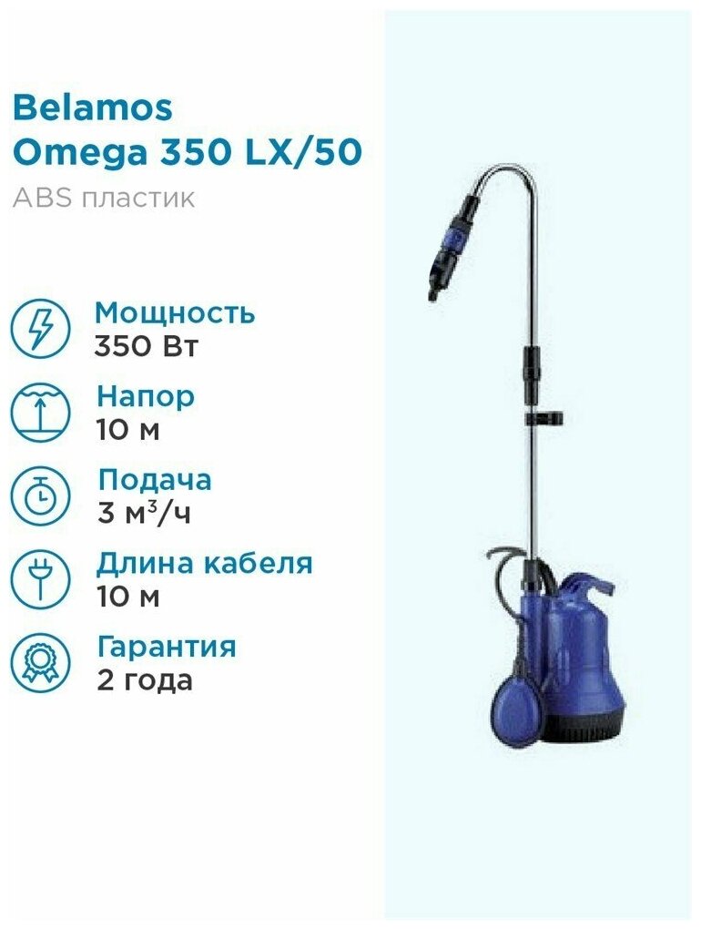 Поверхностный насос дренажный насос BELAMOS Omega 350 LX (350 Вт)