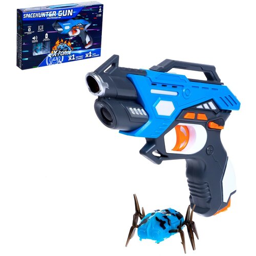 Игрушка Электронный тир WOOW TOYS X-FORCE Spacehunter Gun 7258262, 22 см, синий