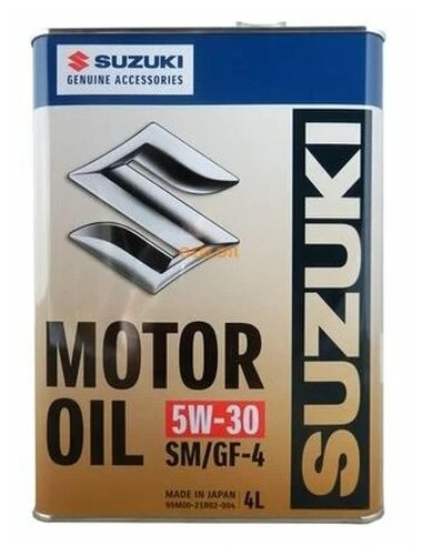 Синтетическое моторное масло SUZUKI Motor Oil 5W-30 SM/GF-4, 4 л, 1 шт.