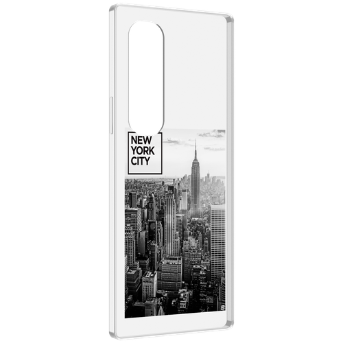 Чехол MyPads черно белый Нью-Йорк для Samsung Galaxy Z Fold 4 (SM-F936) задняя-панель-накладка-бампер чехол mypads черно белый нью йорк для samsung galaxy z fold 4 sm f936 задняя панель накладка бампер